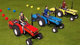 LAND OF MINI! ULTRA SMALL BALER VS LAWN TRACTORS and GATORS! COLORFUL FARM! |Farming Simulator 19