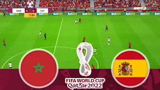 Morocco vs Spain | World Cup Match | Full Match All Goals HD PES Gameplay