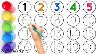 Learning numbers, one two three four, 123 counting, counting numbers for kids1 to 10, 1 to 20 - 9