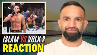 UFC 294 REACTION to Islam Makhachev's head kick KO of Alex Volkanovski!