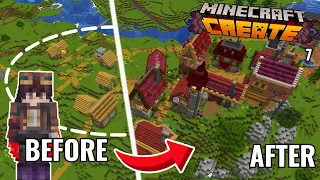 I TRANSFORMED a VILLAGE in Minecraft Create