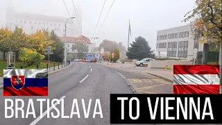 Driving from Bratislava, Slovakia to Vienna, Austria