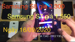 Samsung S8 giá 2.300 - Samsung S7 giá 1.550 - Huawei, Samsung, Sky, Sony giá rẻ ngày 16/09/2020