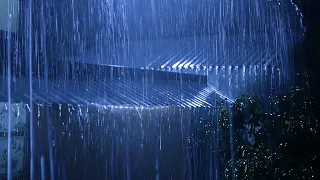 Relieve Stress to Fall Asleep Fast with Powerful Rain,Heavy Thunder Sounds on Metal Roof at Night #2