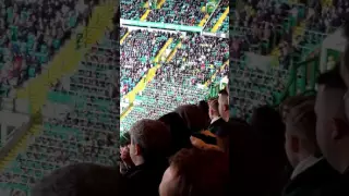 Celtic fans sit and jump vs Kilmarnock