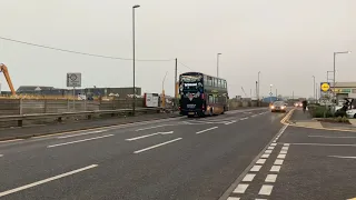 BRIGHTON & HOVE BUS ON RAIL REPLACEMENT PASSING THROUGH BRIGHTON ROAD