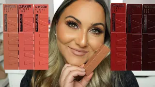 *NEW NUDES* MAYBELLINE Super Stay Vinyl Ink Nudes Liquid Lipcolor REVIEW!!