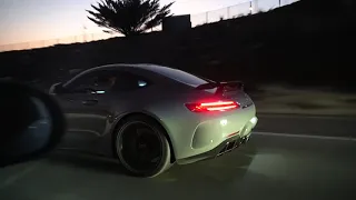 He Almost CRASHED!! AND FLAME SPITTING AMG GTR!!