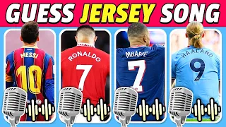 Guess the SONG and JERSEY of Football Player 👕🔊 Ronaldo, Messi, Mbappe, Haaland