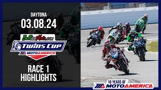 BellissiMoto Twins Cup Race 1 at Daytona 2024 - HIGHLIGHTS | MotoAmerica