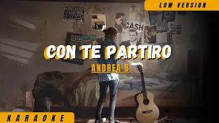 KARAOKE CON TE PARTIRO - ANDREA BOCELLI (LOW KEY) #karaoke #andreabocelli