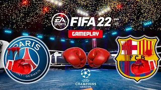 FIFA 22 | Paris Saint-Germain (PSG) Vs. Barcelona | UEFA Champions League Full Match Gameplay