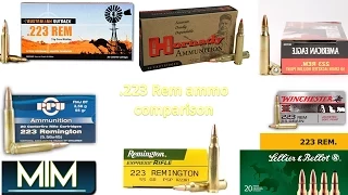 .223 Remington Ammunition comparison