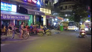 Cambodia Nightlife - Phnom Penh Street Scene - Night Tour