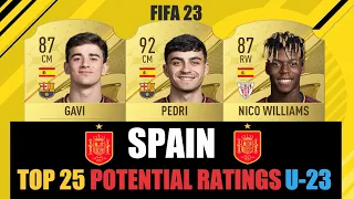 FIFA 23-TOP 25 POTENTIAL RATINGS U-23-SPAIN