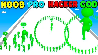 NOOB vs PRO vs HACKER vs GOD in Circles Run 3D