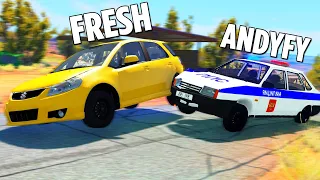 BeamNG COPS & ROBBERS ONLINE - СЕМЕЙНЫЕ ПОГОНИ, СЫН ОТ БАТИ, МАМА ОТ КОПОВ!