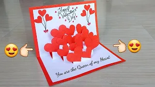 DIY Valentines day pop up card idea / Beautiful handmade valentines day greeting card