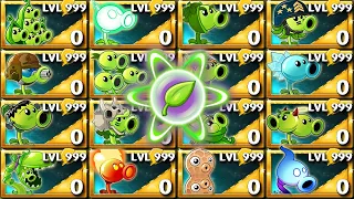 Every PEA & All Plants vs Frozen Team Zombie  - Who Will Win? - PvZ 2 Plant vs Plant