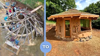 How To Build A Reciprocal Roof | MUD HOUSE Part 7