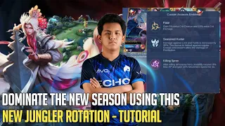 DOMINATE THE NEW SEASON | JUNGLER ROTATION TUTORIAL | MOBILE LEGENDS