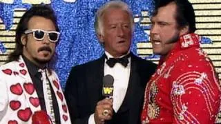 Bob Uecker interviews The Honky Tonk Man at WrestleMania IV