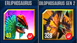 ERLIPHOSAURUS VS DILOPHOSAURUS GEN 2 DEFEAT 12 OPPONENTS | HT GAME