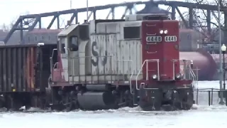 CP 474 and CP flood work train with Soo 4448 April 3, 2019