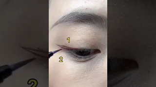 Beautiful Korean eye makeup tutorial 🤩🇰🇷👀💜#shorts #ytshorts #viral