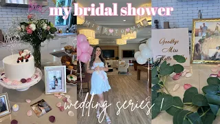 BRIDAL SHOWER VLOG *surprise* | decorations, games ideas, espresso martini recipe,  (wedding series)