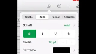 Formatierung in Numbers | Numbers am iPad