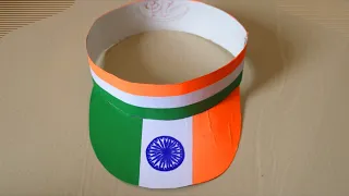 Independence day paper crafts. Tricolor Paper Cap Making For independence  day