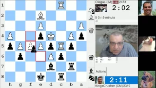 LIVE Blitz #3492 (Speed) Chess Game: Black vs IM Olegas in Réti v Dutch"