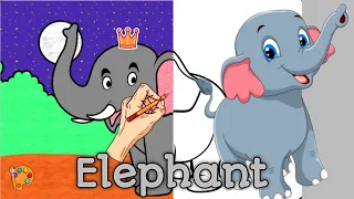 Mewarnai Gajah Yang Bagus | Mewarnai Gambar Gajah Untuk Anak Tk | coloring, Coloring elephant