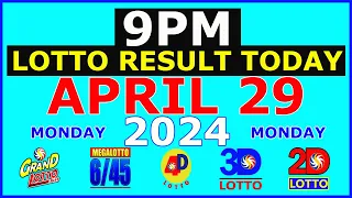 Lotto Result Today 9pm April 29 2024 (PCSO)