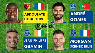 Abdoulaye Doucouré vs Everton Midfielders - FIFA 20 Comparison (André Gomes,Gbamin,Schneiderlin)