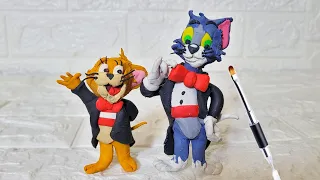 How to make Tom and Jerry from polymer clay - playdoh DIY