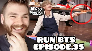 First Time Reacting to RUN BTS | EPISODE 35 | BTS CRAZY COOKING | 김치대첩 | REACTION