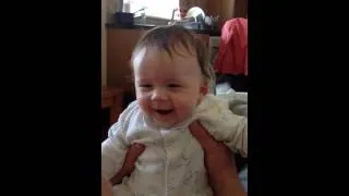 3 month old baby laughing