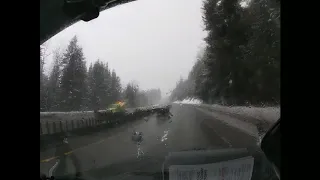 Driving Through Snoqualmie Pass (Time Lapse Video)