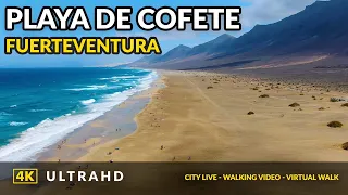 4K Walking in Playa de Cofete ❤️Fuerteventura Canary Islands
