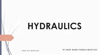 HYDRAULICS: HYDROSTATIC PRESSURE