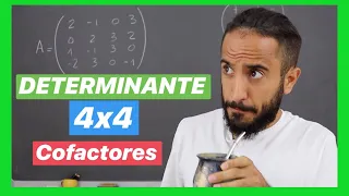 DETERMINANTE de 4x4 | por COFACTORES o Menores | Álgebra Para Todos