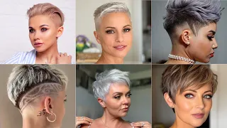 short hairstyles for women over 60 | Undercut Pixie Haircut | Boy Cut For Girls 2024