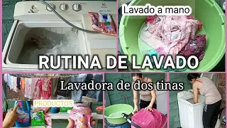 💦MI RUTINA DE LAVADO🧺// LAVADORA DE DOS TINAS// Lavadora semiautomática #amadecasa