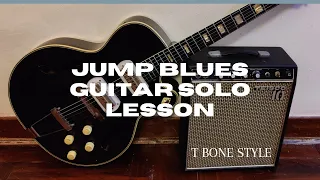 Jump blues guitar lesson | T Bone Walker soloing style tutorial