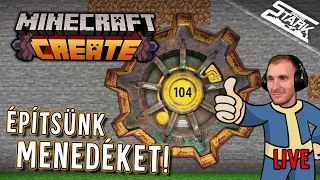 Minecraft Create - 8.Rész (Építsünk Egy Menedéket a Hegybe!) - Stark LIVE