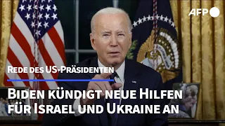 Biden: Putin und Hamas wollen Nachbar "vollständig auslöschen" | AFP