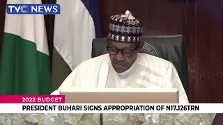 [WATCH VIDEO] President Buhari Signs 2022 Appropriation Bill Of N17.126trillion