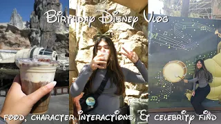 Birthday Disney Vlog | Food, Character Interactions, & Celebrity Find